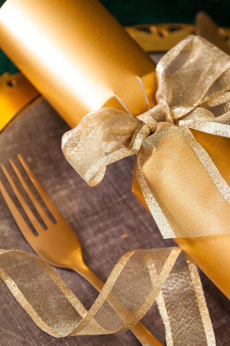 Gold Sparkle Sheer Ribbon with Bold Metallic Edges, 40mm (1 9/16in) wide *Sold Per Metre* image 6