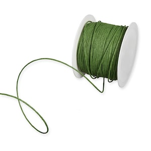 Filo di legatura twist-tie ricoperto di carta verde muschio da 5 m, spessore 2 mm (1/16 in) *Venduto a 5 m*