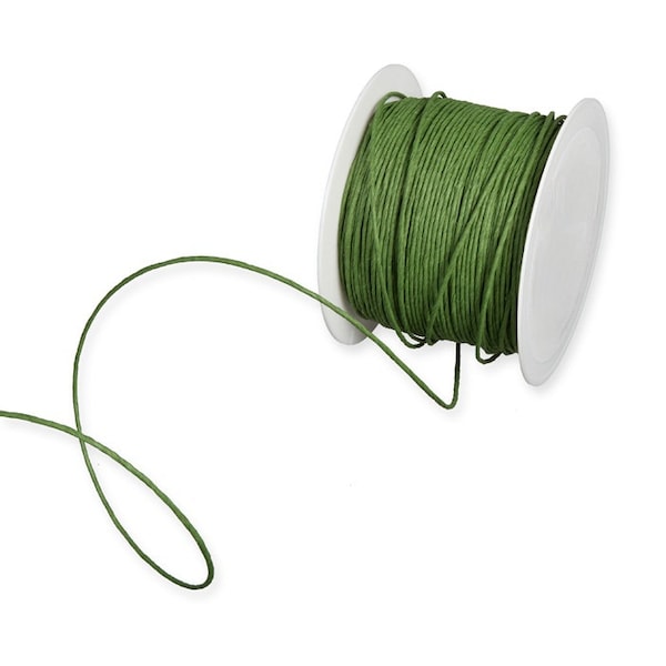 5mtr Moss Green Paper Covered Twist-Tie Binding Wire, 2mm (1/16in) d’épaisseur * Vendu par 5mtr *