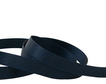 Midnight Luxury Double Satin Ribbon, 10mm (3/8in) wide *Sold Per Metre*