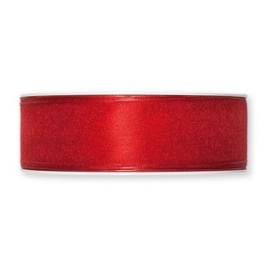 Red Wired Edge Sheer Organza Ribbon, 25mm (1in) wide *Sold Per Metre*