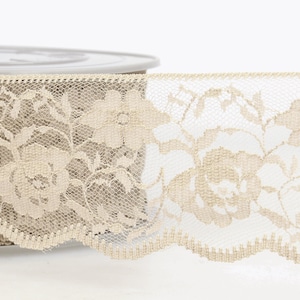 Non-Stretch Lace - Scallop edge - 50mm wide (2) - 2.5 metre