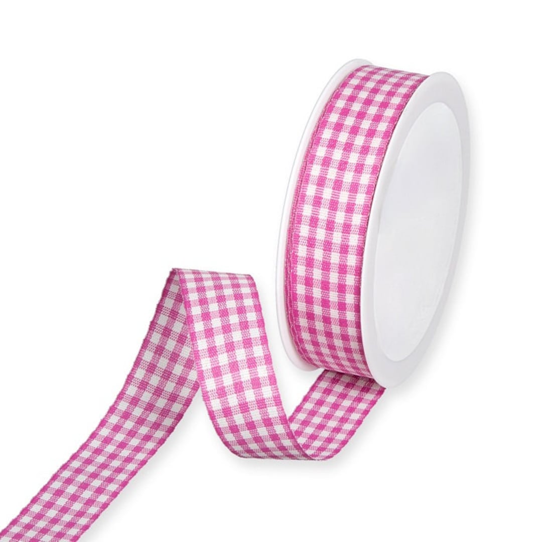 Rustic Pink Ribbon Bright Pink Rustic Gingham Ribbon, 25mm (1in) Wide *sold per Metre* - Etsy