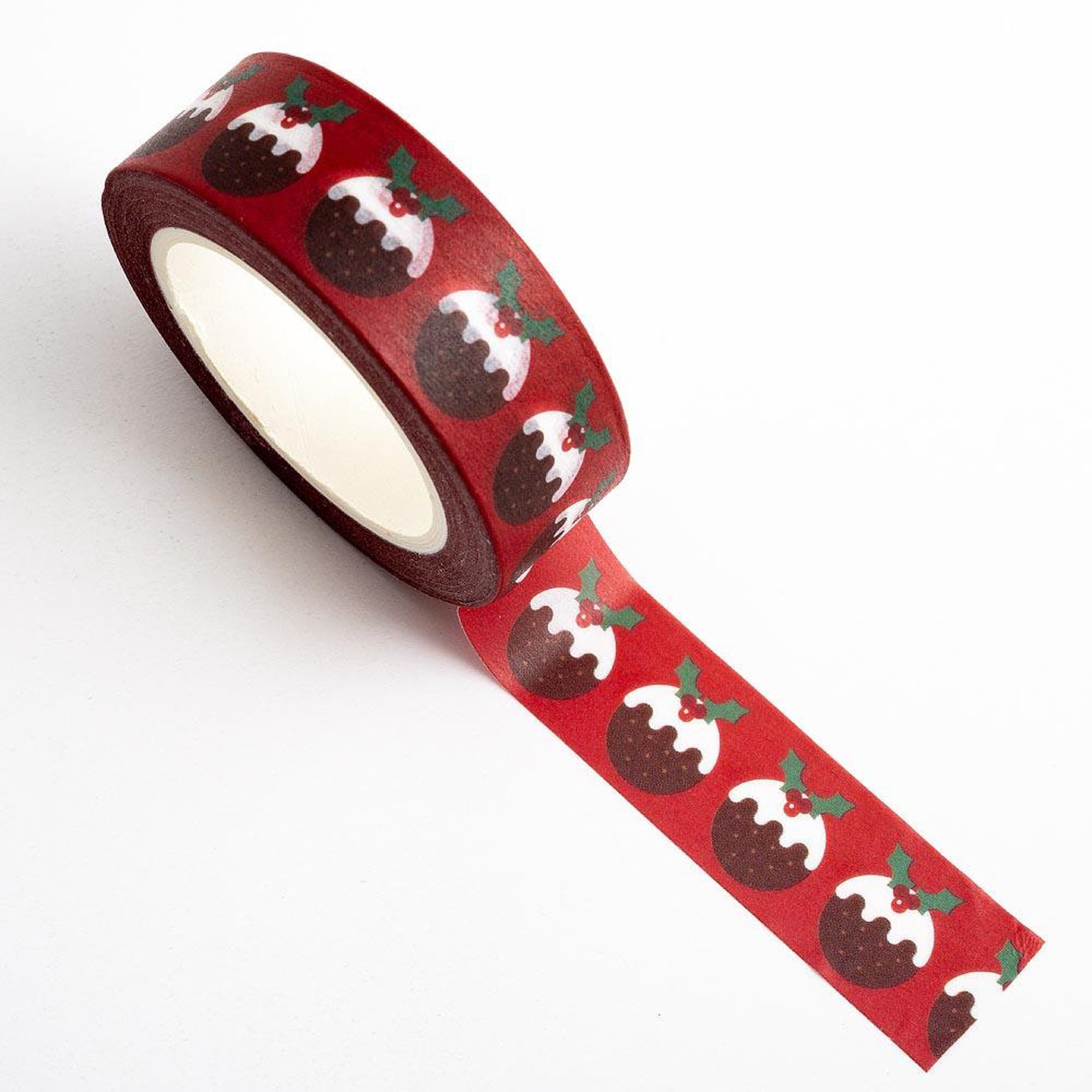 Christmas Pudding Adhesive Washi Tape, 15mm (9/16in) Wide *sold per ...