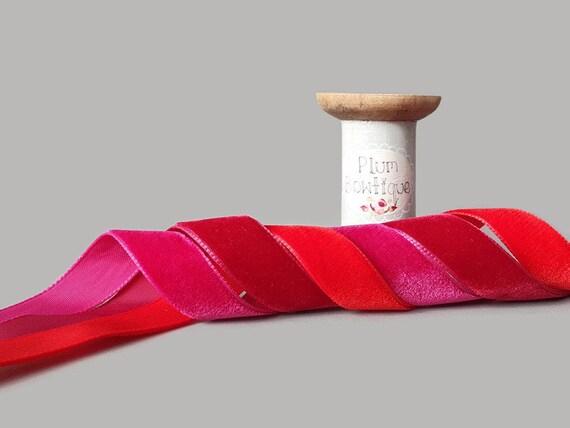 Red Swiss Velvet Ribbon, 9mm (11/32in) Wide *sold per Metre* - Etsy
