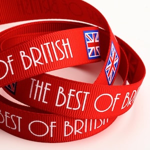 Le meilleur ruban de célébration du jubilé britannique, 16 mm (5/8 po) de large * Vendu au mètre *
