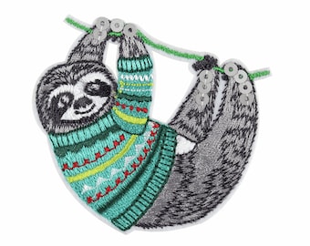 Sloth Sequin Embroidered Iron-on Motif Patch Applique