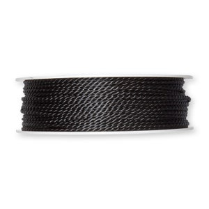 Corda di seta intrecciata grigio scuro da 5 m, spessore 2 mm (1/16 in) *Venduta a 5 m*