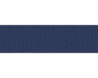 Nastro grosgrain blu navy, larghezza 16 mm (5/8 pollici) *Venduto al metro*