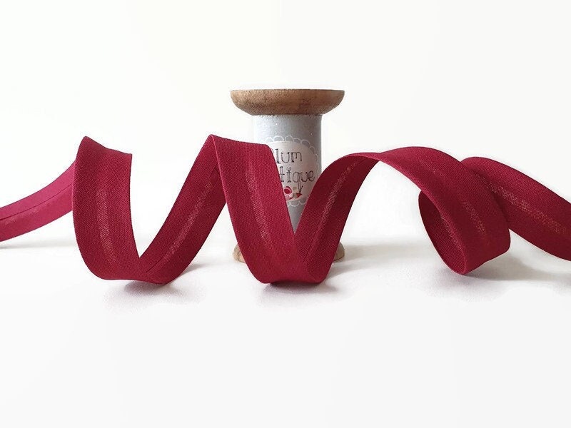 Schrägband Mittelfalz – Polycotton, 18 Mm Gefaltet (35 Mm Offen), 5 M Rolle, Farbe Wedgewood