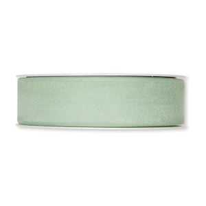 Tranquil Green Sheer Organza Ribbon, 25mm (1in) wide *Sold Per Metre*