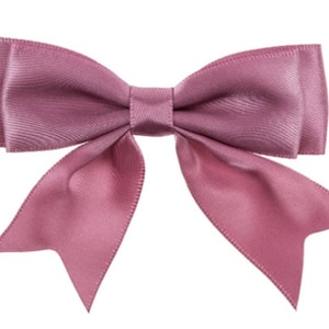 Dusky Pink Satin Ready-Made Large Double-Bow *Sold Individually*