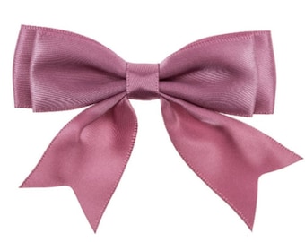 Dusky Pink Satin Ready-Made Large Double-Bow *Vendu individuellement*