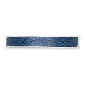 Denim Blue Matte Semi-Sheer Textured Ribbon, 10mm (3/8in) wide *Sold Per Metre*