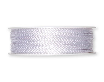Cordón sedoso trenzado blanco de 5 m, 2 mm (1/16 pulg.) de grosor *Vendido por 5 m*