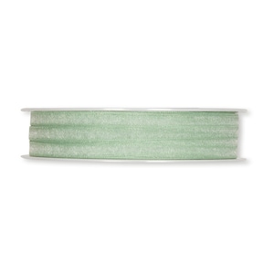 Tranquil Green Sheer Organza Ribbon, 5mm (3/16in) wide *Sold Per Metre*