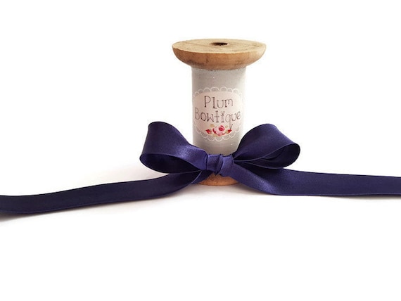 Satin Bias Binding Navy 18mm Wide Per Metre