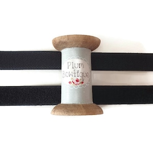 50cm Black Sew-on Hook & Loop Fastening Tape, 20mm (3/4in) wide *Sold Per HALF Metre*