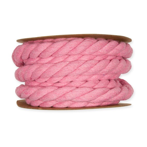 Light Pink Recycled 100% Cotton Chunky Rope, 15mm (9/16in  display picture 3