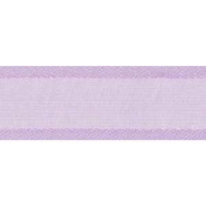 Cinta de organza transparente lila con bordes satinados, 40 mm (1 9/16 pulg.) de ancho *por 1 metro/39 pulg.*