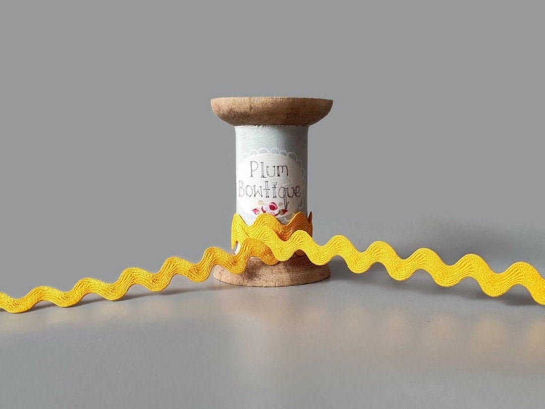 Golden Yellow Ric Rac Trim, Large 12mm (1/2in) Wide *sold per Metre ...