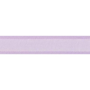 Ruban d'organza transparent lilas avec bords en satin, 15 mm (9/16 po.) de large *Pour 1 mètre/39 po.*