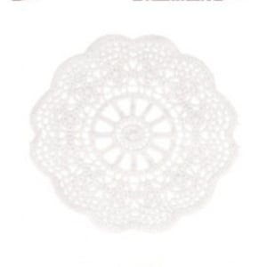 Weiße "Margot" Guipure Lace Doily Borte, 80mm breit *Verkauft pro MOTIV*