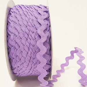 Adorno de Ric Rac de color lila, grande, 12 mm (1/2 pulgada) de ancho *Se vende por metro*