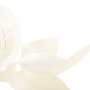 Weisses Luxus Doppel Satin Band für Hochzeiten, 35mm breit * Verkauf pro Meter *