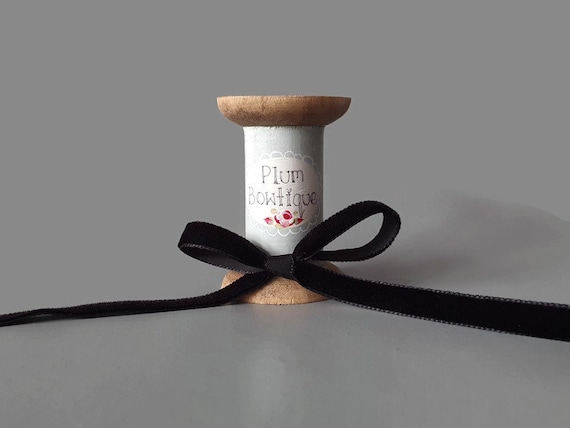 Black Swiss Velvet Ribbon, 9mm (11/32in) Wide *sold per Metre* - Etsy