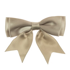 Golden Beige Satin Ready-Made Large Double-Bow *Sold Individually*