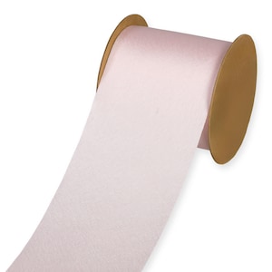 Light French Pink Luxury "Vegan Silk" Ribbon, 70mm (2 3/4in) wide *Sold per 1 metre/39 inch*