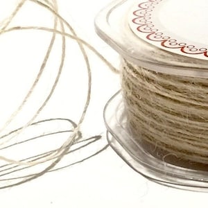 5mtr Ivory Fine Jute Craft Twine, 1mm (1/32in) wide *Sold Per 5mtr*