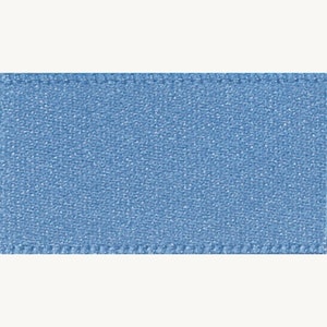 Exklusives Recycled Satin Band in Altblau, 10 mm Breite *Meterware*