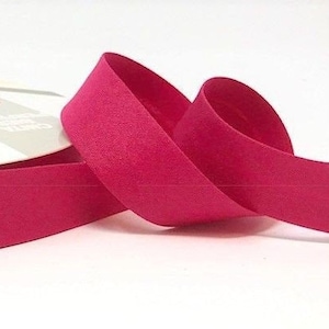 Felroze *STRETCHY* katoenen biaisband, 18 mm (11/16 in) breed *verkocht per meter*