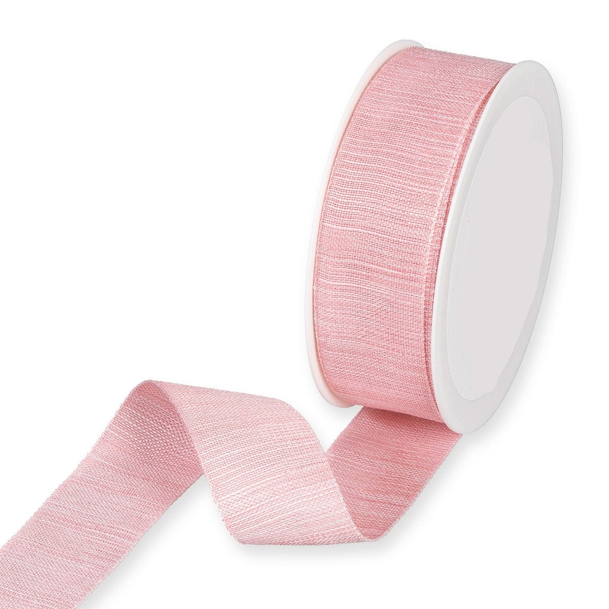 Rose Ribbon Matte Ribbed Rose Pink Woven Silky Textured Ribbon, 35mm (1 3/8in) Wide *sold per ...