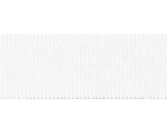Nastro grosgrain bianco, larghezza 25 mm (1 pollice) * Venduto per metro *