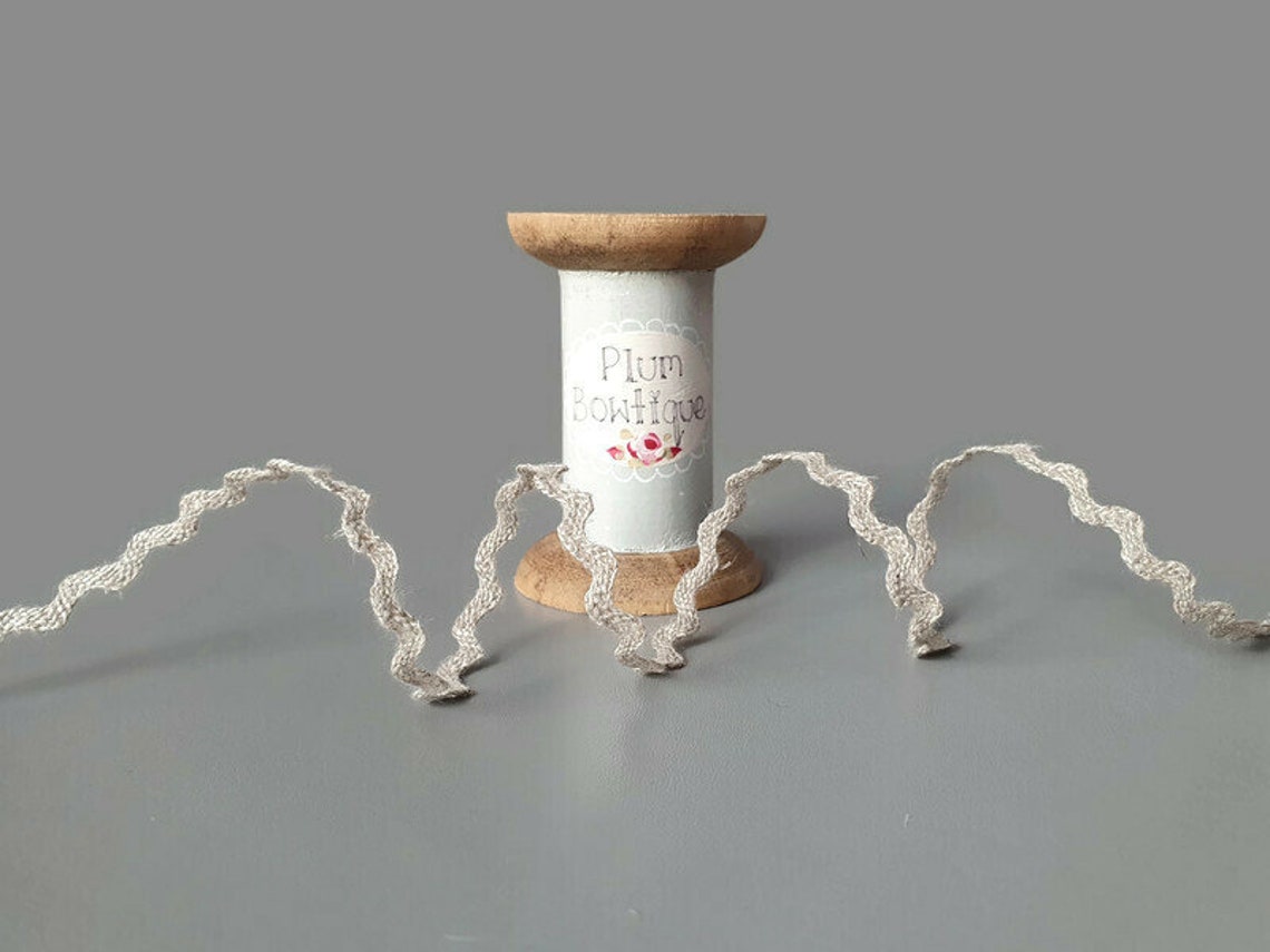 Natural Linen Mini Ric Rac Trim 5mm 3/16in Wide sold per Etsy