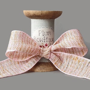 Rosa 25mm breites Tweed-Dekor Band, Meterware