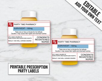 Prescription label | Etsy