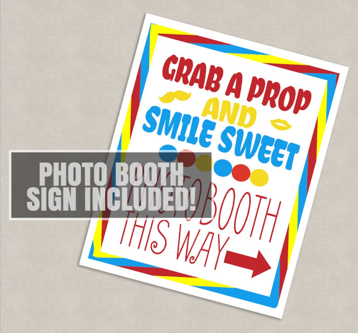 Printable Candy Photo Props