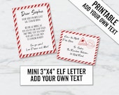Mini Printable Elf Letter, Editable Elf Letter Tiny, Christmas elves small letter, Printable Christmas elf letter pdf, Instant download