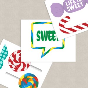 35 Candyland Photo Booth Printable Props, Sweet Shoppe Props, Sweet ...
