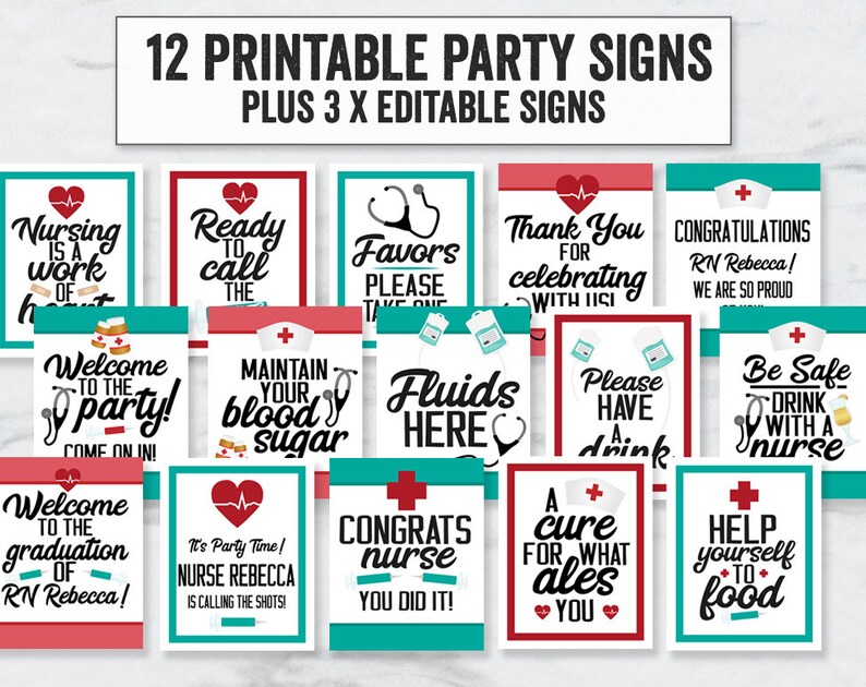 Printable Nurse Celebration Signs and symptoms, Nurse Commencement Get together printable signs and symptoms, Printable nursing do it yourself get together symptoms, Editable nurse celebration decor, NR1 photo relating to Party Signs Printable identified as Printable Nurse Occasion Symptoms, Nurse Commencement Occasion printable indications, Printable nursing do it yourself celebration signs or symptoms, Editable nurse get together decor, NR1