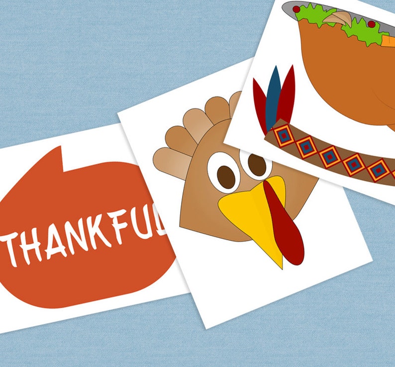 35 Thanksgiving Printable Photo Props Printable Turkey Day - Etsy UK