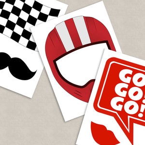 35 Race Car Themed Party Photo Props, Racing Car Party Decor, Racing ...