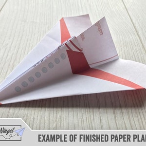 Airplane Paper Plane Template, Editable Plane Card Template, Fun Card ...