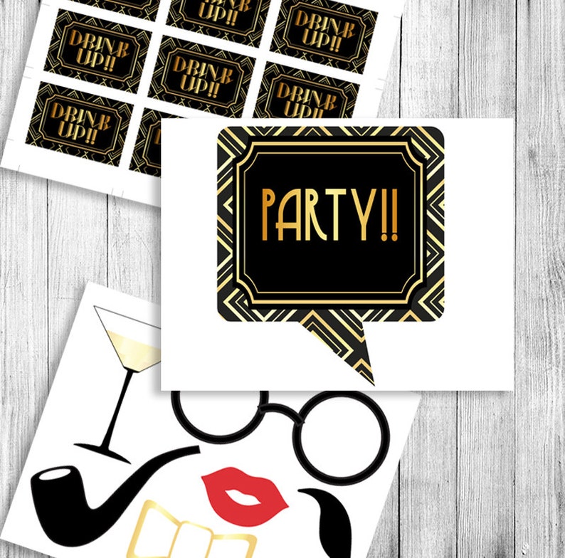 Printable 1920s Party Set Prohibition Era Party Theme Decor - Etsy