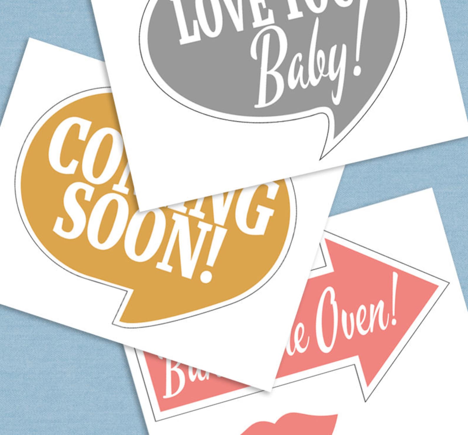 37 Baby Shower Photo Props Modern Photo Booth Props Baby Etsy