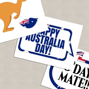 35 Australia Day Party Props, Australian Props, Happy Australian theme party photobooth props, aussie photo booth party props, downloadable image 4